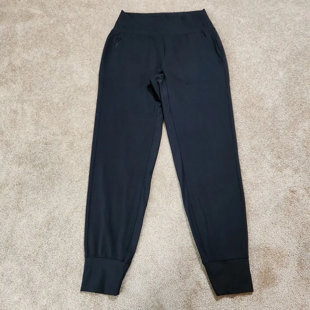 Athleta Jogger Women M Black Venice High Rise Stretch Elastic Waist